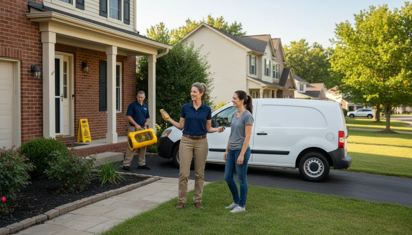 Residential water damage restoration in Cuddy, PA